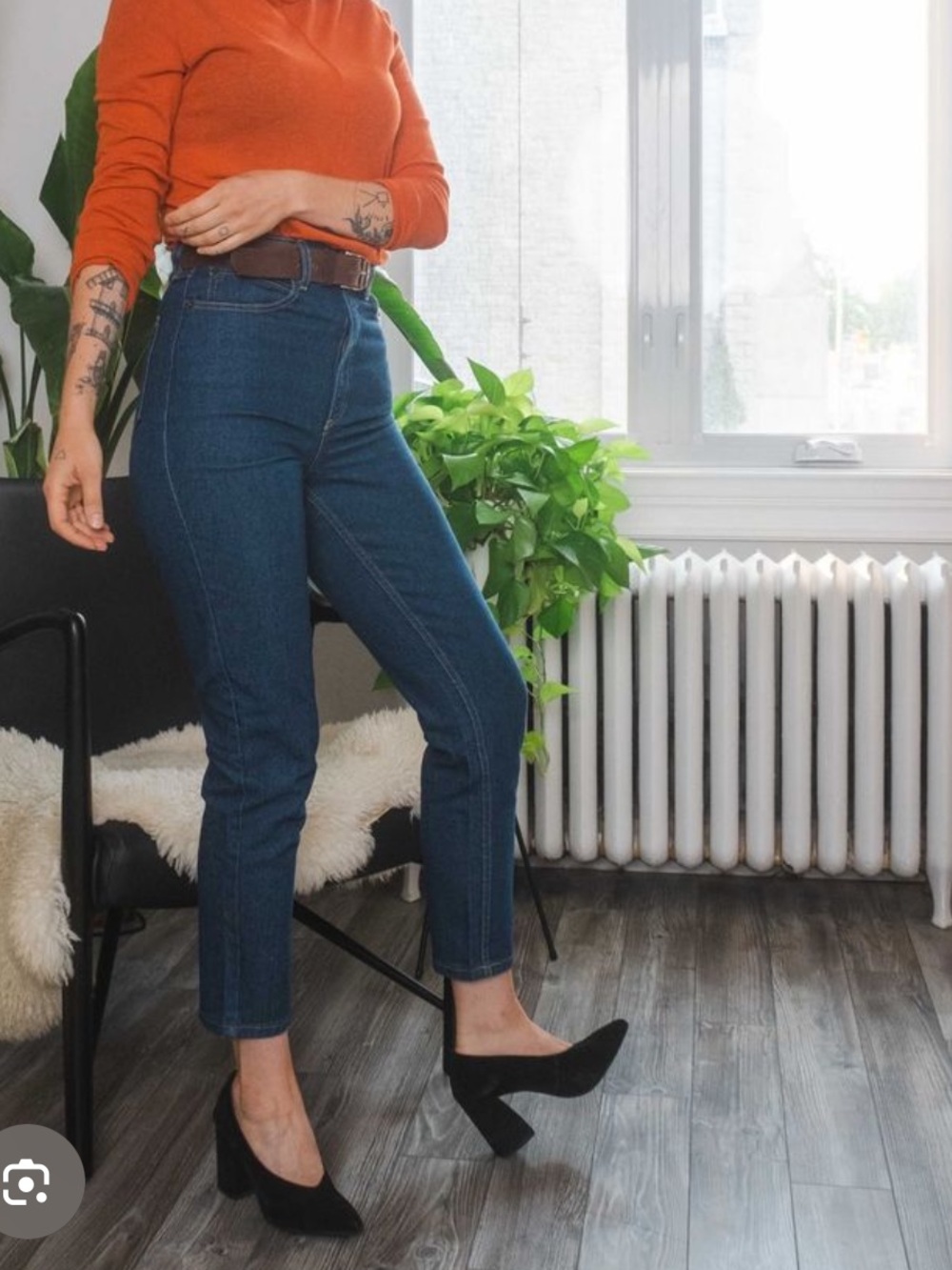 Classic High-Rise Dark Blue Women’s Jeans